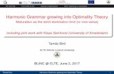 Harmonic Grammar growing into Optimality Theory