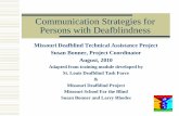 Communication Strategies for Persons with Deafblindness