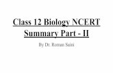 Class 12 Biology NCERT Summary Part - II