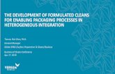 THE DEVELOPMENT OF FORMULATED CLEANS FOR ENABLING ...