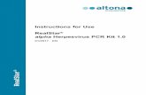 Instructions for Use RealStar alpha Herpesvirus PCR Kit 1