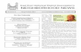 East End Historical District Associationâ€™s NEIGHBORHOOD NEWS