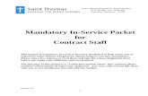 Mandatory In-Service Packet for Contract Staff