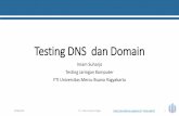 Testing DNS dan Domain