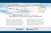 Maplesoft Software Used in Advanced Engineering Research