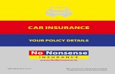 Car Policy Details - No Nonsense Insurance
