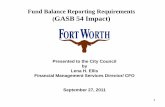 Fund Balance Reporting Requirements GASB 54 Impact)