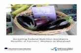 Accepting Federal Nutrition Assistance Benefits at Farmers' Markets in Maryland