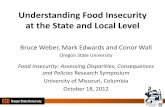 Understanding Food Insecurity at the State and Local Level
