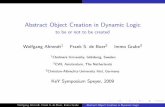 Abstract Object Creation in Dynamic Logic