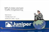 MPLS Inter-domain Traffic Engineering - Apricot Inc