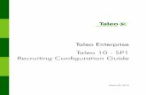 Taleo 10 - SP1 Recruiting Configuration Guide