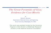 The Great Pyramids of Giza; Evidence for Cast Blocks