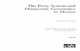The Party System and Democratic Governance in Mexico - March 2004