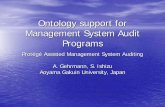 Ontology support for Management System Audit Programs