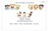 CURRICULM 2021-2022 KINDERGARTEN WE ARE THE SHINING …