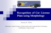 Recognition of Car License Plate using Morphology