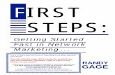 First Steps: Getting Started Fast in Network Marketing - Wikispaces