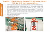 Super 100 Large Capacity Chain Hoist (16 to 50 ton capacity)