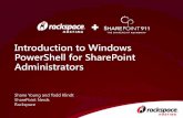 Introduction to Windows PowerShell for SharePoint Administrators