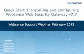 Websense Support Webinar February 2013
