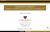 Introduction to Beamer - Wake Forest Student, Faculty and Staff