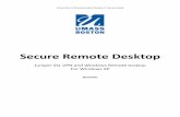 Secure Remote Desktop - University of Massachusetts Boston