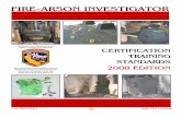 California Certification Training Standards: Fire - Arson