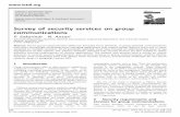 ISSN 1751-8709 Survey of security services on group communications