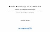 Fuel Quality in Canada - Leading Canada's transition to a clean