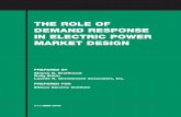 The Role of Demand Response in Electric Power Market Design - SEDC