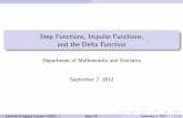 Step Functions, Impulse Functions, and the Delta Function