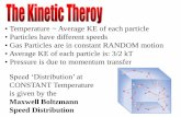 Temperature ~ Average KE of each particle Gas Particles are in