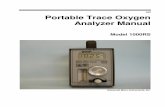 Portable Trace Oxygen Analyzer Manual - Golden Specialty