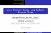 Inverse Kinematics Solutions using Conformal Geometric Algebra