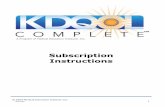 Subscription Instructions - KDQOL Complete