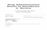 Drug Administration Errors in Anesthesia: A Review