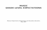 MUSIC GRADE-LEVEL EXPECTATIONS - Missouri Department of Elementary