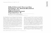 Multilevel Security Issues in Distributed Database Management