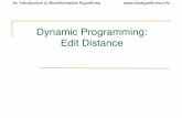 Dynamic Programming: Edit Distance - UCSD CSE - Bioinformatics