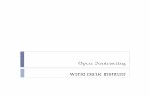 Open Contracting World Bank Institute - ANSA-EAP.net