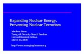 Expanding Nuclear Energy, Preventing Nuclear Terrorism