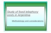 Study of fixed telephony costs in Argentina