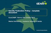 Identity Federation Policy â€“ template document