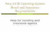 New CCB Licensing System Bond and Insurance Requirements
