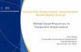 Corporate Governance Department World Bank Group