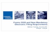 Forms 5500 and New Mandatory Electronic Filing Requirements