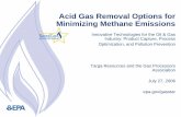 Acid Gas Removal Options for Minimizing Methane Emissions