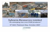 Sylvania Resources Limited - Sylvania Platinum Ltd