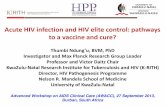 Acute HIV infection and HIV elite control: pathways to a vaccine and cure?